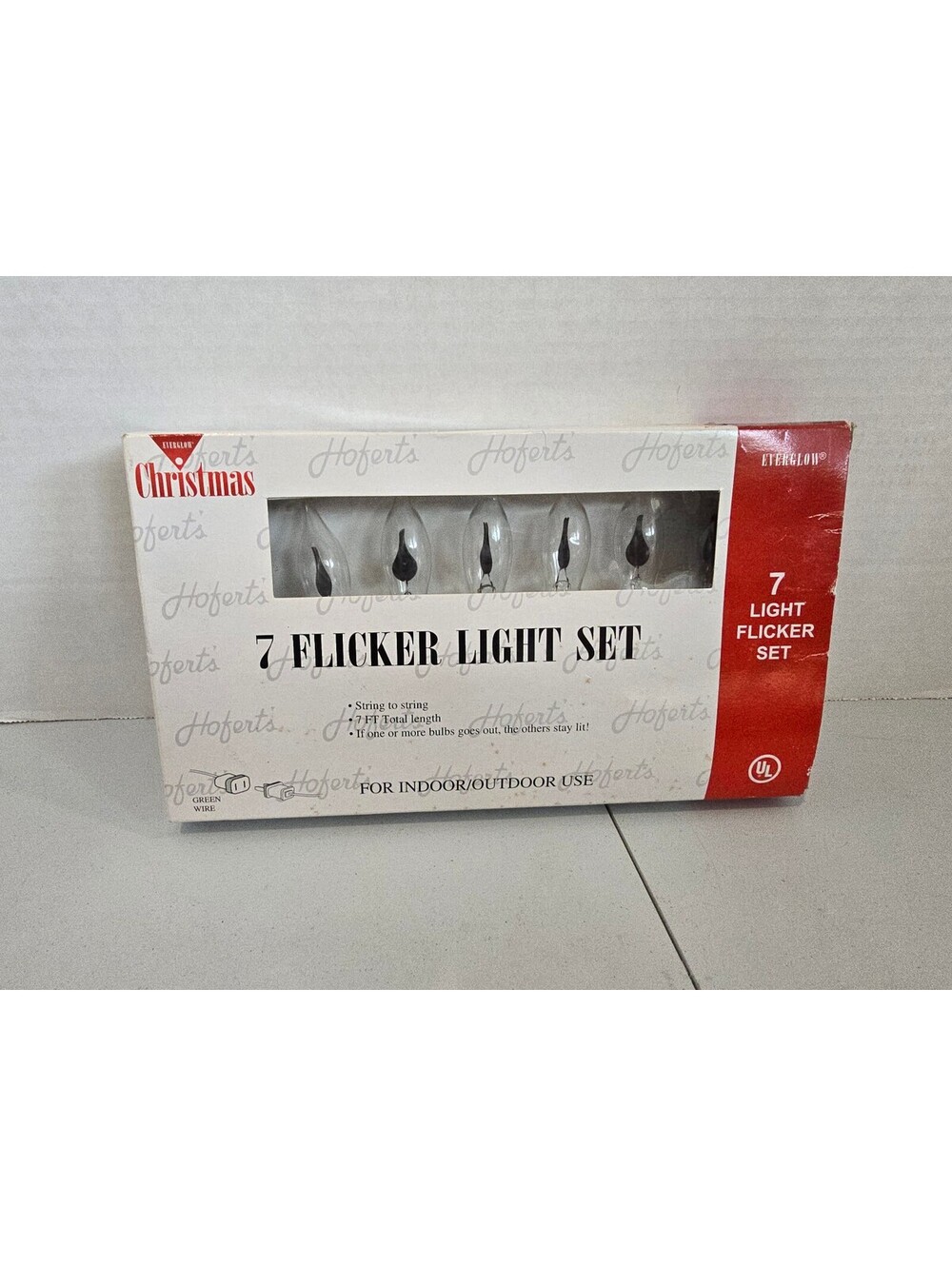 Vintage New Everglow 7 Flicker Light Set for Indoor/Outdoor Use